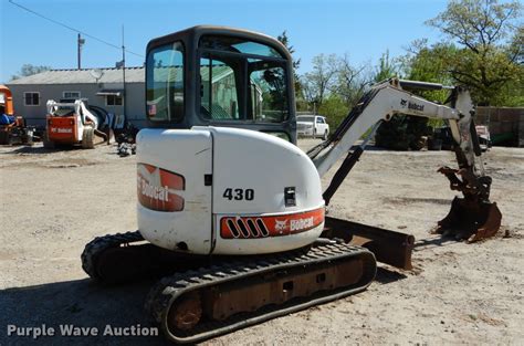 2005 bobcat 430 mini excavator for sale|bobcat mini excavator size chart.